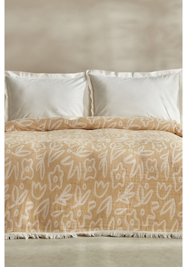 Karaca Home Bouquet Çift Kişilik Müslin Pike Sarı 200.22.11.0299