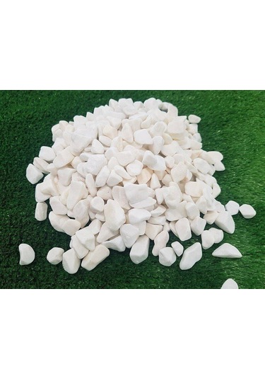 Canlıpetshop Dekoratif Beyaz Çakıl Taşı 5 KG