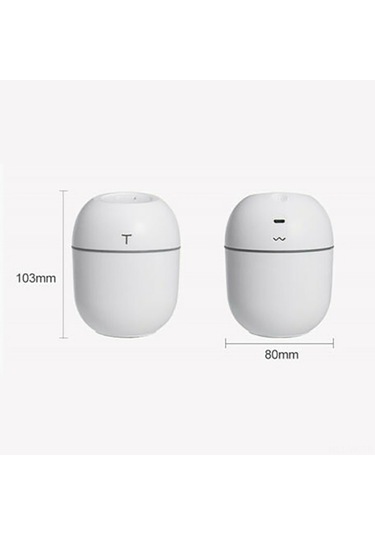 Vkemall Usb Şarjlı Led Işıklı Ev/araç İkili Kullanım Lüftü Nemlendirici Aromatik Yağ Spreyleyici Yeşil Kutulu Paket