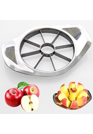 Paslanmaz Çelik Meyve Kolay Elma Tart Armut Kesici Dilimleyici Gri
