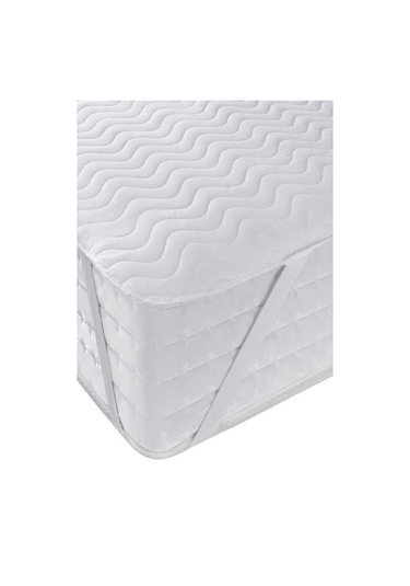 Altın Karma Kapitoneli Sıvı Geçirmez Alez 160x200 Cm Çift Kişilik Köşe Lastikli Beyaz