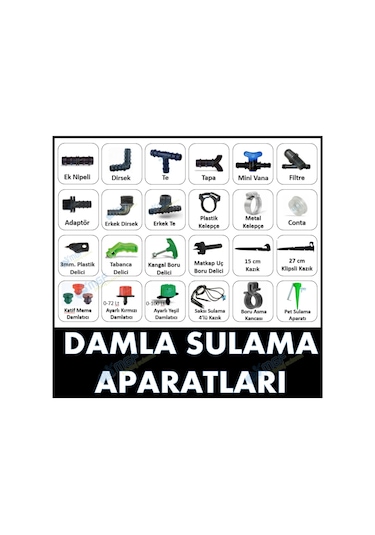 Mgf Damla Sulama Ek Parçaları Damlama Aparatları Ve Bahçe Hortumu