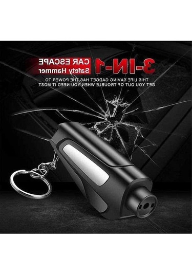 Novahub Araba Acil Kaçış Anahtarı, Pencere Cam Kırıcı, Güvenlik Kurtarma Aracı, 3-in-1 Kurtarma Seti