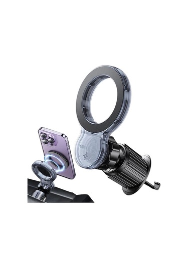 Yulong Magsafe Magnetic Manyetik Havalandırma İçin Araç İçi Siyah