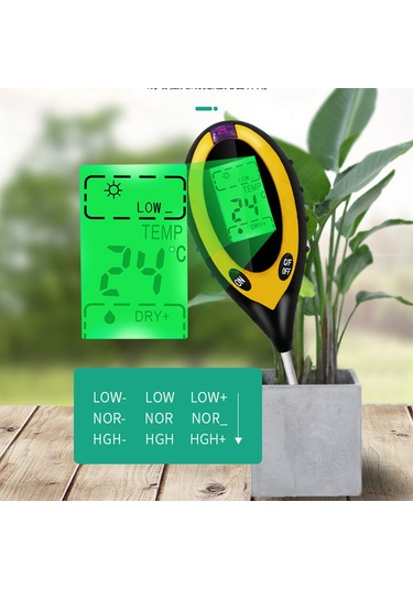 Yifomall 4'ü 1 Arada Toprak Test Cihazı - Ph, Nem, Sıcaklık Ve Işık Ölçer İle Bahçe Ve Sera Kullanımı İçin Çok Renkli