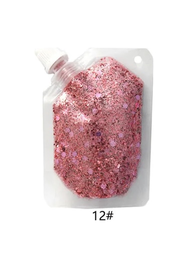 40 Ml Yüz Mücevherleri Göz Farı Pırıltılı Pigment Vücut Yüz Göz Parlak Pullar 12 C01