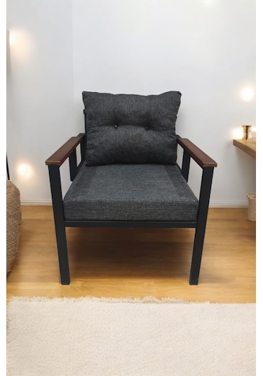 Pimango Pi Elize Demonte Metal Tekli Bahçe Mobilyası Antrasit 60 x 60 CM Antrasit