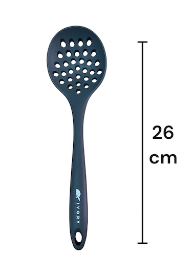 Silikon Kevgir Kepçe Seti 5prç 28cm/22cm/20cm Gri