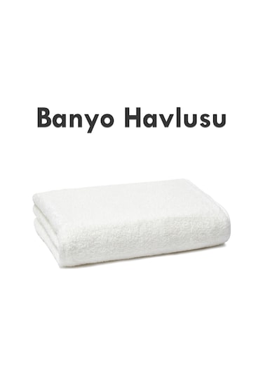 Beyaz Banyo Havlusu 70X140Cm. 500 Gram
