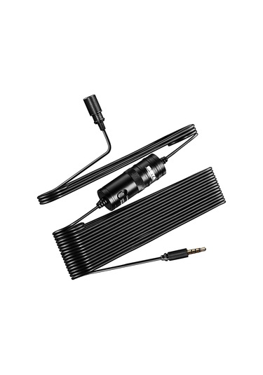 Springsun By-m1 Çok Yönlü Kablolu Mikrofon 3.5mm Mikrofon Klips Tipi Mikrofon Dizüstü Bilgisayar Cep Telefonu Dijital Kamera İçin