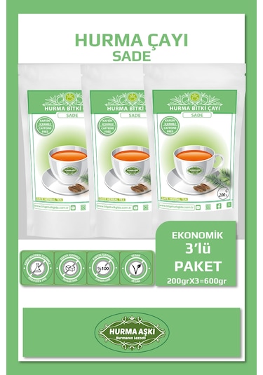 Hurma Aşkı Hurma Çayı Sade 3 x 200 G
