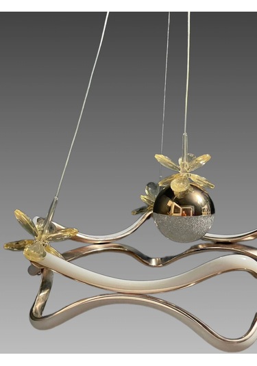 Serçe'den Salon Ve Oturma Odası Led Avize Altın - Gold