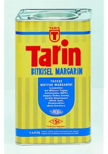 Tarin Tuzsuz Bitkisel Margarin Teneke 16380 G