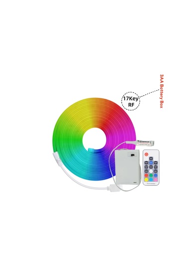 Epistar 5v Rgb Neon Şerit Işık 1m/2m/3m Bluetooth Uzaktan Kumandalı Su Geçirmez Ev Dekor Şerit Işığı Yayan Color8 1m