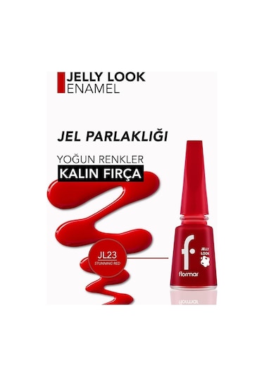 Flormar Oje - Jelly Look Nail Enamel Jl23 Stunning Red 8690604282173