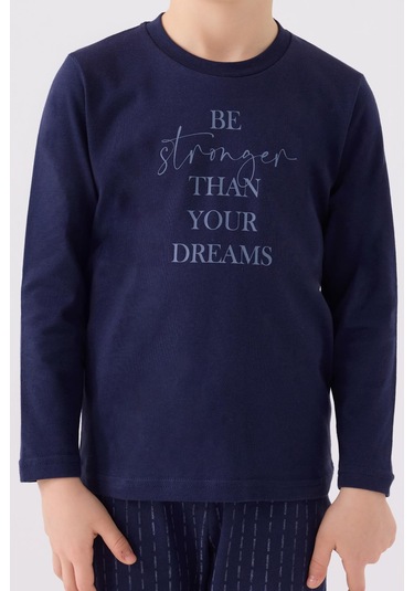 Arnetta 3130 Erkek Çocuk Uzun Kol Pijama Takım Lacıvert