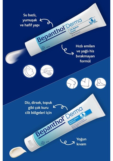 Bepanthol Derma Cilt Bakım Kremi 100 G + Temel Nemlendirici Losyon 3 x 10 ML