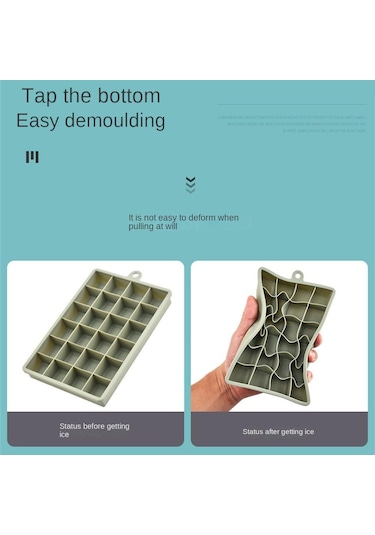 Derin Limon 24 Izgara Silikon Buz Kalıbı Kalıp Buz Küpü Makinesi Kalıp Toksik Olmayan Dayanıklı Bar Pub Şarap Buz Blokları Makinesi Diğer