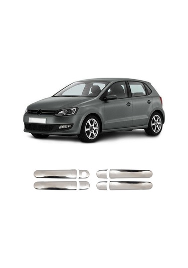 Volkswagen Polo Uyumlu 2005-2009  Krom Kapı Kolu 4 Kapı Paslanmaz Çelik