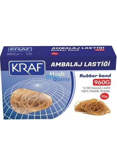 Kraf Ambalaj Lastiği %100 Kauçuk 50Gr 960G