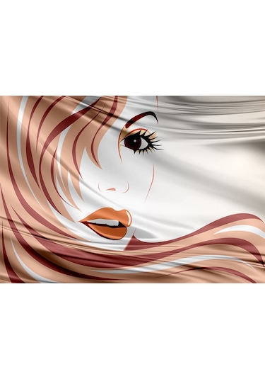 Kuaför Salonu İçin Özel Tasarım Duvar Kağıdı (397456617)