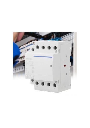 Vkemall Ev Kullanıma Uygun 4p 40a Ac Kontakörü, 2no2nc, 230v, Gürültüsüz, Güvenli Yalıtım, Kolay Kurulum