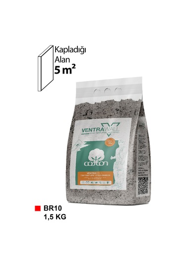 Ventrawall İpek Sıva Kahverengi Duvar Boyası Br10 -1,5 Kg