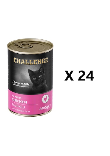 Challenge Tavuklu Yavru Kedi Konservesi 400 G X 24 Adet