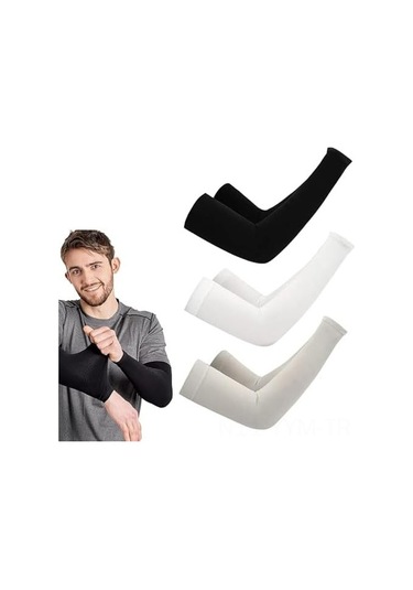 Geeksen 3 Çift Islak Soğuk Güneş Korumalı Eldiven - Spor, Sürüş, Yürüyüş İçin Unisex - Siyah, Beyaz, Gri Çok Renkli