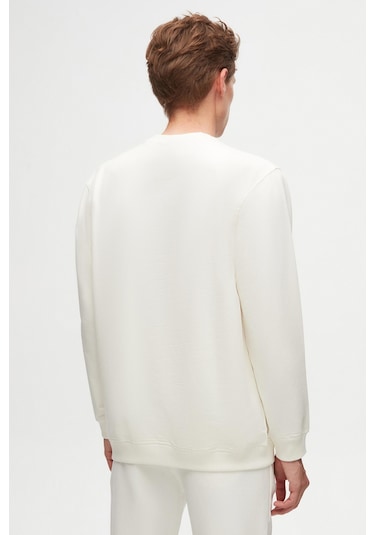 Twn Relaxed Fit Ekru Baskılı Sweatshirt 2ECE25ORT2791 Ekru