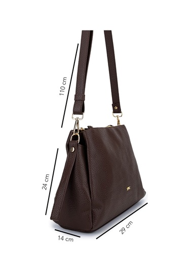 Tamer Tanca Kadın Suni Deri Kahverengi Kol Çantası 1003 2033 Bn Cnt Sk25-26 Acı Kahve Fltr Acı Kahverengi