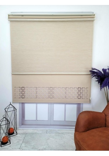 Bbb Çift Mekanizmalı Lazer Kesim Tül Ve Stor Perde Mlt1045