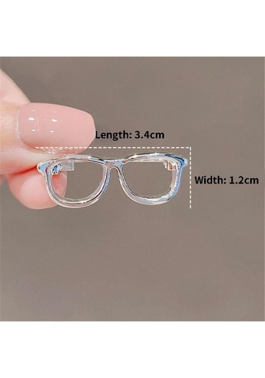 Gümüş Küçük Gözlük Broş Rozet Giyim Aksesuarları Takı Broş