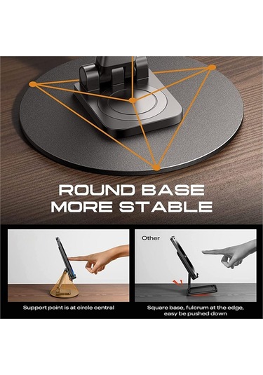 Pmr Masa Üstü Telefon Tutucu Metal Ayak Plastik Gövde