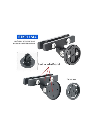Fosenze Jantlı Bisiklet Arka Fener Tutucu, Alüminyum Malzeme, Garmin Varia Serisi Uyumlu, Kolay Kurulum, Yol Görünürlüğünü Artırır