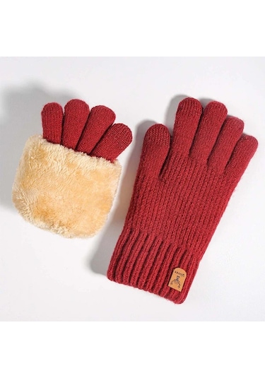 Elmpaly Pembe Kışlık Termal Dokunmatik Eldiven - Motor Bisiklet, Kayak Pembe