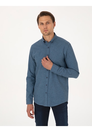 Pierre Cardin Erkek Mavi Gömlek Desenli 50311562-vr036 Mavi