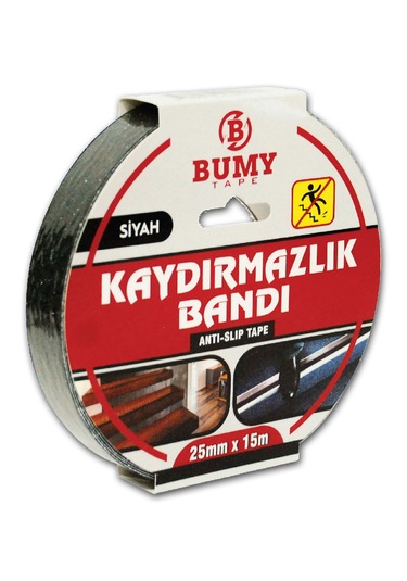 Bumy Merdiven Kaydırmazlık Bandı 25mm X 15mt Siyah