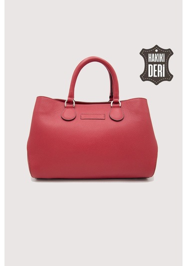 Hakiki Deri Kırmızı Kadın Kol Çantası Uzun Askılı Smr7666 Kırmızı