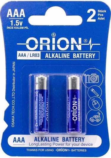 Orion LR03 Alkalin AAA Blister İnce Kalem Pil 2'li