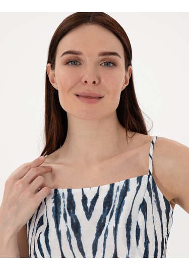 Pierre Cardin Kadın İndigo Kısa Kollu Bluz 50301145-vr028 Indigo