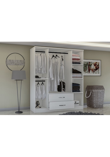 Metalia 4 Kapılı 2 Çekmeceli Gardırop