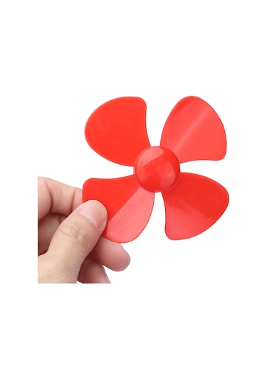 Reedark Xr-149 Kırmızı 4 Kanatlı Plastik Perde, 80mm Çap 2mm Delikli, Dıy Rc Araba Bot Oyuncak Aksesuarı 10 Adet