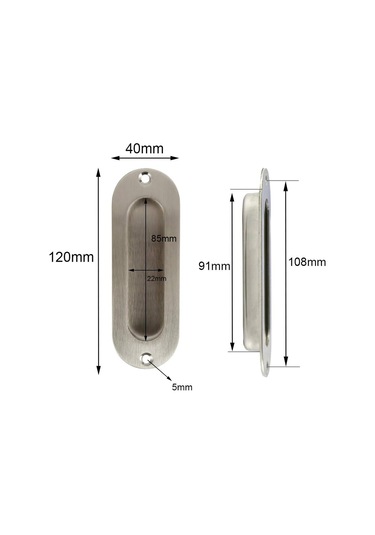 2 Adet Gömme Kapı Kolu Fırçalanmış Paslanmaz Çelik Gömme Kol Sürgülü Kapı Kolu Vidalı Dolap Kapı Kolu Aksesuarları