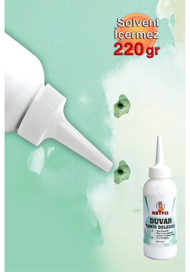 Duvar Tamir Dolgusu 220gr, Beyaz, Suya Dayanıklı, Üzeri Boyanabilir Diğer