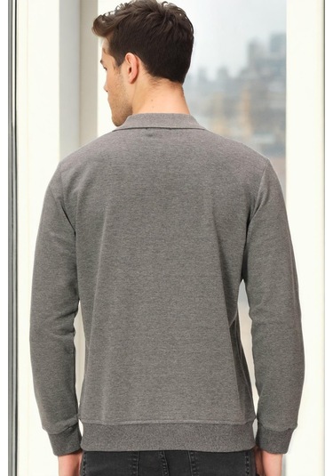 V9007 Dewberry Erkek Sweatshırt-antrasit Antrasit