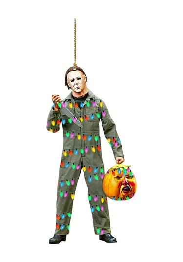 Dofolink Akrilik Noel Ağaç Örgüsü Araç Gerçekçi Ayna Asısı - 6 Adet 1 ,2 ,3 ,4 ,7 ,8 Noel Dekorasyonu Hediyelik Etiket