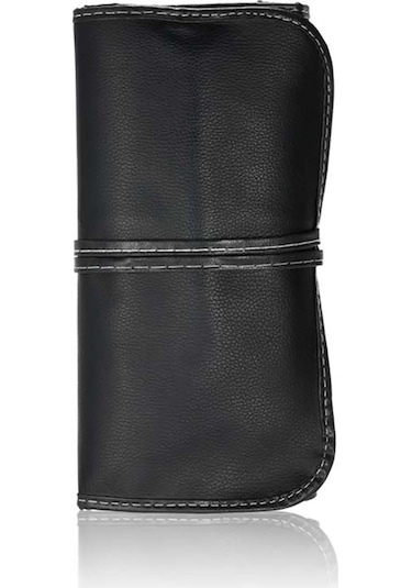 Wezone 24'lü Profesyonel Makyaj Fırçaları Seti - Farklı Görünümler İçin Çeşitli Şekiller Ve Boyutlar - Ahşap Kollü + Deri Çantası