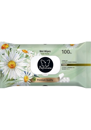 Papilion Papatya Kokulu Islak Havlu 100'Lü