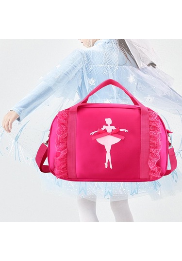 Homyl Bale Dans Çantası Tatlı Tutu Elbise Seyahat Için Çocuk Kırmızı Gül